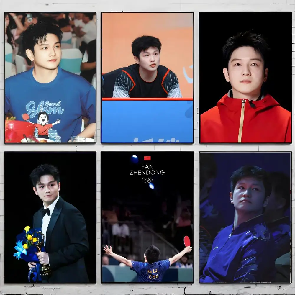 Table Tennis Zhendong - Póster del atleta de tenis de