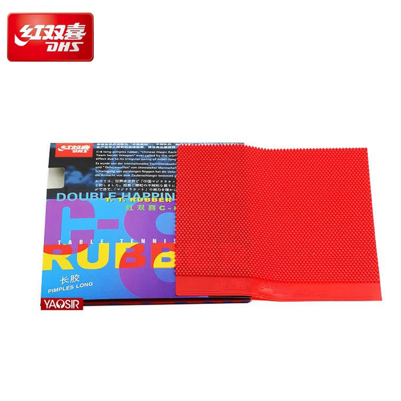 DHS C-8 Espinillas de goma par - Table Tennis Defense reseña y precio