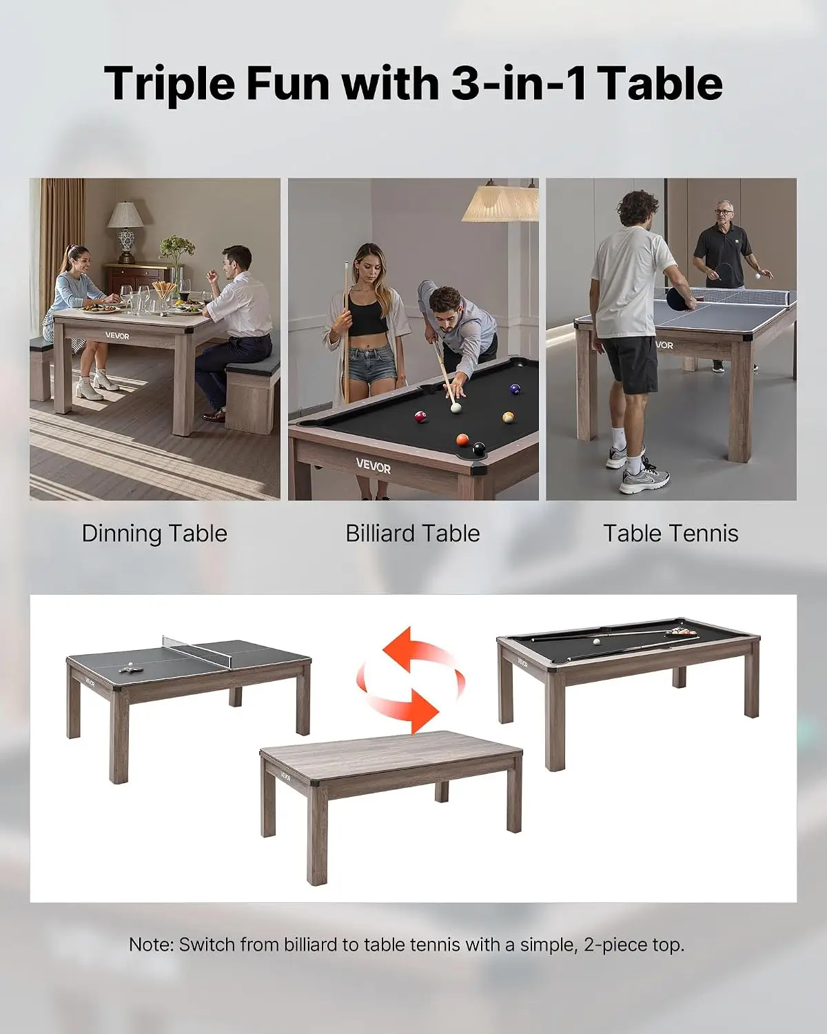 Mesa de Juego Multifuncional 3 - Table Tennis Live reseña y precio